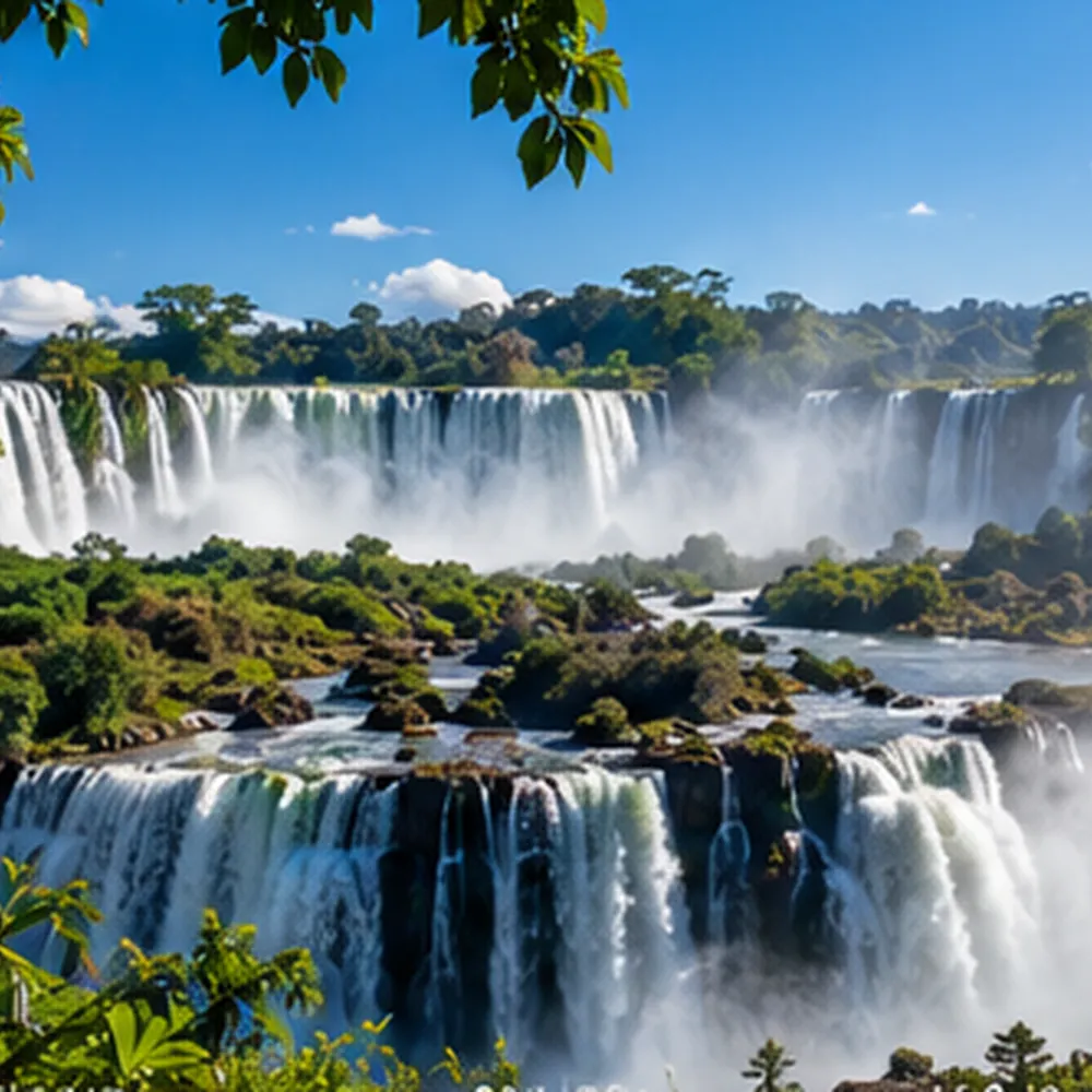 Saltos de las Cataratas del Iguazú rodeados de selva